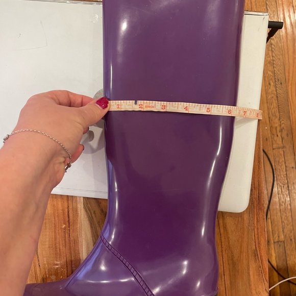 Marc Jacobs Purple High Heel Rain Boots Sz 9 - Picture 15 of 15